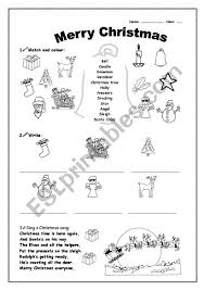 Christmas worksheets for teaching and learning in the classroom or at home. Merry Christmas Esl Worksheet By Cgbraga