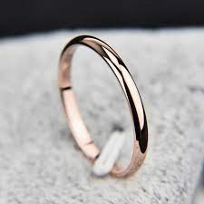 Being allergic to other types of metal, as well as having a family history. Knock Titanium Steel Rose Gold Anti Allergy Smooth Simple Wedding Coup Jewlore