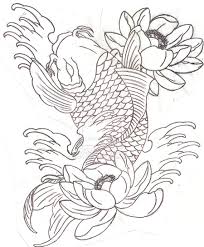 Black And White Stencil Koi Fish Design Yukis Koi Half Sleeve Linework By Lucky Cat Tattoo On Deviantart Koi Fish Drawing Lucky Cat Tattoo Koi Fish Tattoo