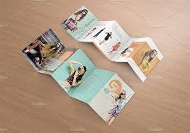 Five Panel Brochure Mockups Brochures Mockups Brochure Postcard Mockup