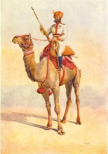 Review of the State Troops of Bikaner by His Royal Highness the Prince of Wales and His Highness the Maharaja of Bikaner on Monday, December 5, 1921.