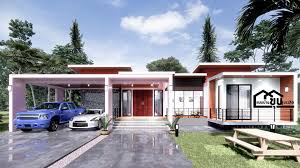 แบบบ านสวยโมเด ร นท นสม ย 3 ห องนอน 3 ห องน ำ พ นท ใช สอย 180 ตารางเมตร ด ไอเด ยบ าน ในป 2021 แบบบ านภายนอก ร ปแบบบ าน แบบสวนสม ยใหม