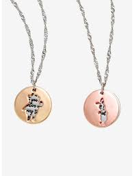 Classic winnie the pooh & piglet illustration on a light opal background with a.a. Disney Winnie The Pooh Piglet Pooh Bff Necklace Set