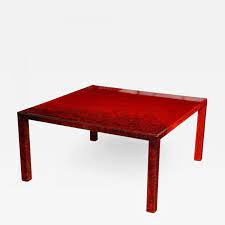Our popular rustic storage coffee table gets a glamorous makeover in lacquered white. Contemporary Red Lacquered Coffee Table Square Leg