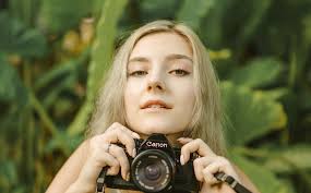 Wallpaper Canon, Face, Porn Star, Blonde Hair, Porn Actress, Porn Model,  Pretty Baby, Green Light for mobile and desktop, section девушки,  resolution 3818x2368 - download