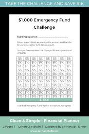 Emergency Fund Challenge Savings Challenge Emergency Fund