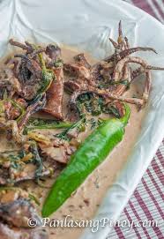 Dried Squid In Coconut Milk Ginataang Pusit Double The Cans Of Coconut Milk Add Extra Broth Cook On High Squid Recipes Cooking Pork Tenderloin Fish Recipes