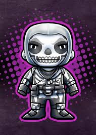 Skull Soldier Metal Poster Andriu Ilustracion Displate Chibi Characters Chibi Soldier Poster