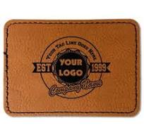 Iron on Adhesive Denim PU Patches Rolls Print Black Logo Debossed Leather  Patch