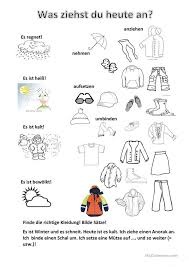 Wetter Und Kleidung Wetter Kindergarten Arbeitsblatter Wetter Wetter
