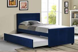 Baxton studio® cheyne twin trundle bed in walnut. K19 Brayden Studio Davon Navy Blue Velvet Fabric Twin Size Bed Includes Twin Size Trundle Bed