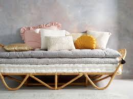 Lit Banquette 90x190 En Rotin Maison Du Monde Matelas Futon Mobilier De Salon
