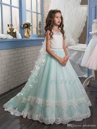 2017 New Princess Puffy Ball Gown Pageant Dresses For Little Girls Glitz Double Lace Hem Vestidos Para Ninas Vestidos De Noche Ninas Vestidos Bonitos Para Nina