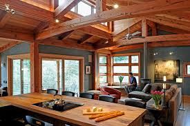 Timber Frame Timber Frame Home Interiors Timber Frame Homes A Frame House Farmhouse Interior