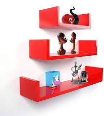 The teebooks floating shelves are as modular as you wish them to be. 3 U Shaped Wall Floating Shelves System Red Price From Jumia In Nigeria Yaoota