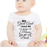 Cute Your Aunt My Aunt Horse Unicorn Funny Newborn Baby Bodysuit