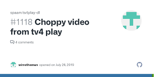 Logga in på tv4 play och se populära program, nyhetssändningar, klipp och massor av annat helt gratis, när du vill. Choppy Video From Tv4 Play Issue 1118 Spaam Svtplay Dl Github
