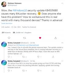 Maybe you would like to learn more about one of these? Windows 10 Kb4535680 May Trigger A Bitlocker Recovery Born S Tech And Windows World
