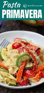 Pasta Primavera As Should Be Loaded With Roasted Veggies Oregano And A Light Sauce With Olive O Pasta Primavera Easy Pasta Primavera Pasta Primavera Recipe