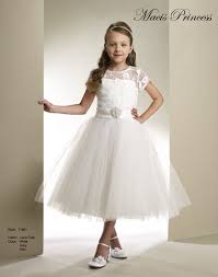 Macis Tea Length Communion Dress T1861 First Communion Dress First Communion Dresses Communion Dresses Girls Communion Dresses