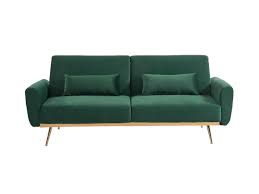 Un canapé convertible à prix direct usine ? Canape 3 Places Convertible Clic Clac Velours Vert Launei
