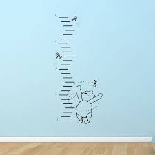 Classic Winnie The Pooh Growth Chart Vinyl Wall Decal