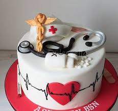 Birthday glitter cake topper, choose your name, personalised, premium, nurse. Nurse Graduation Cake With Nurse Theme Cake Toppers