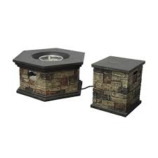 0 out of 5 stars, based on 0 reviews. Noble House Chesney 37 In X 17 In Octagonal Lightweight Concrete Fire Pit In Mixed Brown 65831 The Home Depot
