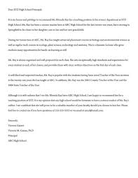 Recommendation Letter For A Teacher 32 Sample Letters Templates
