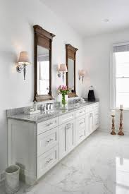 White Traditional Master Bath With Carrara Marble Countertop White Marble Bathrooms White Master Bathroom Carrara Marble Bathroom
