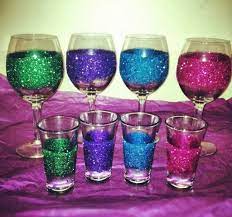 How do you make a wine glass into a flower? Cuz Pinterest Is Not Just Ideas Diy Glitter Glasses Glitter Diy Glitter Glasses