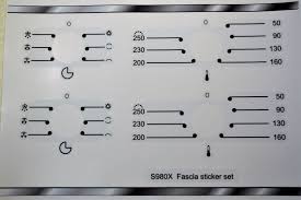 The symbols on smeg ovens are shaped to relate to the elements and fans operating in the oven. Smeg Cooker Stickers
