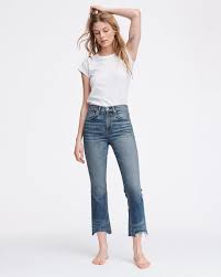 Now $112.50 (50% off) friends & family: Nina High Rise Ankle Flared Jeans In Clean Doric Rag Bone