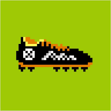 Coloriage Et Illustration D Une Chaussure De Football En Pixel Art Les Chaussures De Foot Sont Equipees De Coloriage Football Coloriage Foot Coloriage Ballon