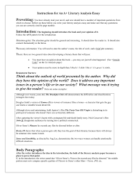 It means breaking something up to its essential components, and analyzing how their features contribute towards the overall impression. Instructions For An A Literary Analysis Essay Prewriting