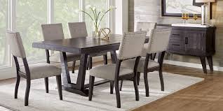 Set of 2 edelweiss dining chairs, oak and black. Black Dining Room Table Sets