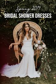 Don't miss this blush and gold bridal shower! 2019 Spring Bridal Shower Dresses Junebug Weddings