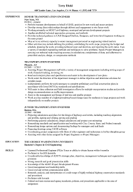 transportation engineer resume samples