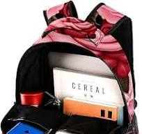 Zaino casual, grazioso zaino scolastico con rose, leggero ...