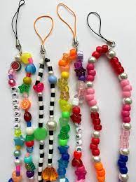 Phone Beads Phone Charms Rainbow Pearl Beaded Customised Etsy In 2021 Beaded Necklace Diy Beaded Jewelry Diy Phone Charm