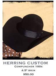 Herring Custom Cowboy Hat Hand Made In Texas Custom Cowboy Hats Hats For Men Mens Hats Fashion