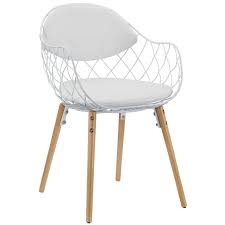 Basket Dining Metal Armchair White Minimalist Chair Metal Armchair Metal Dining Chairs