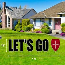 Chris and peyton lambton know a thing or two about back. Let S Go Letters Yard Sign Saint John S University Bookstore