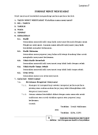 Untuk menghasilkan minit mesyuarat, jangan ambil mudah dengan format minit mesyuarat, kerana format ini amat penting untuk menghasilkan minit mesyuarat yang betul. Top Pdf Minit Mesyuarat Pengurusan Hem Bil 2 123dok Com