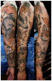 The Animals Of Farthing Wood Tattoo Animal Sleeve Tattoo Nature Tattoo Sleeve Autumn Tattoo