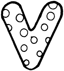 Letra V Para Colorear