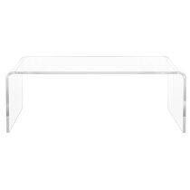 Acrylic coffee table w/ shelf flange style 36 x 30 x 18h made to order !! Lucite Waterfall Coffee Table Wayfair