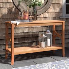 For their dessert buffet, they chose to use a mix of crates and old suitcases to build a table from scratch. Outdoor Console Tables Up To 40 Off Through 08 21 Wayfair