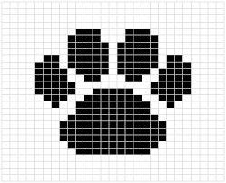 Free crochet afghan patterns to print. Paw Print Crochet Afghan Pattern Free Google Sok Pixel Crochet Afghan Crochet Patterns Knitting Charts
