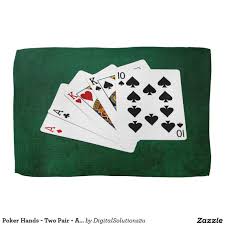 Poker Hands Two Pair Ace King Kitchen Towel Zazzle Com Poker Hands Hand Towels Poker